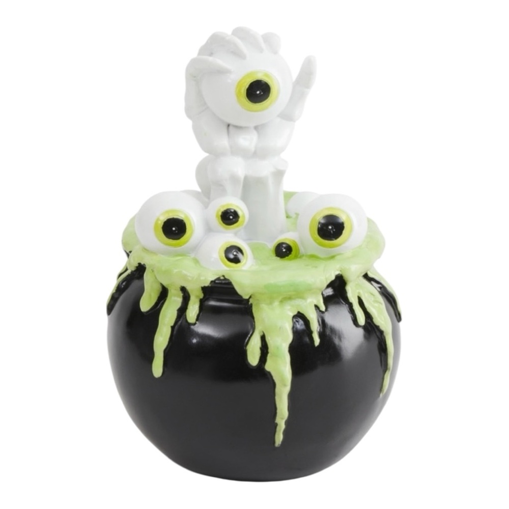 Lab No 10.31 Glow in the Dark Halloween Eyeball Cauldron Decor